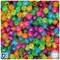 BeadTin Jelly Sparkle Mix 6mm Faceted Round Plastic Craft Beads (600pcs)